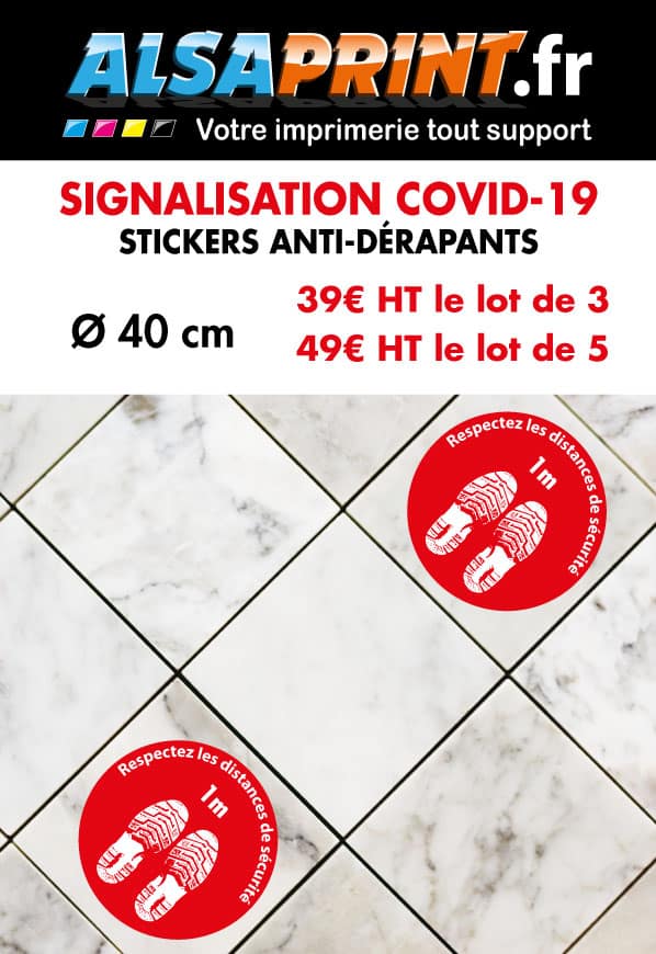 signalisation ronde 40cm covid-19