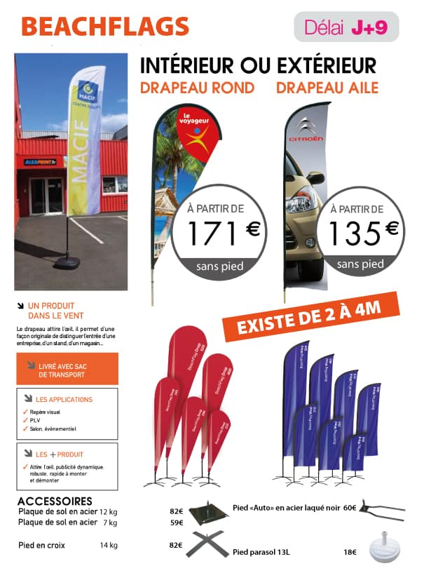 BEACHFLAGS DRAPEAUX IMPRIMERIE MULHOUSE